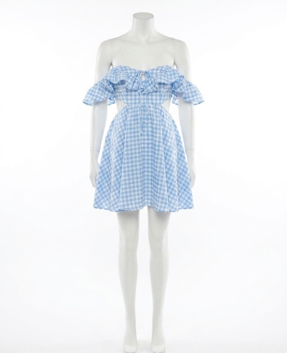 NEW MABLE sweetheart mini dress in blue